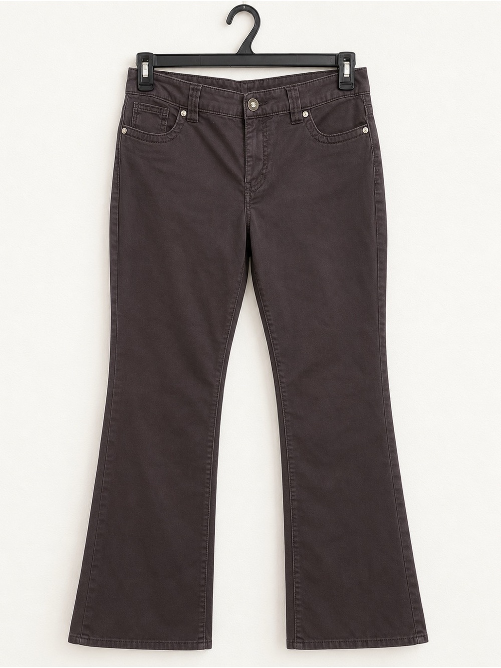 intro. Dark Grey Flare Jeans - High-Rise Wide Leg